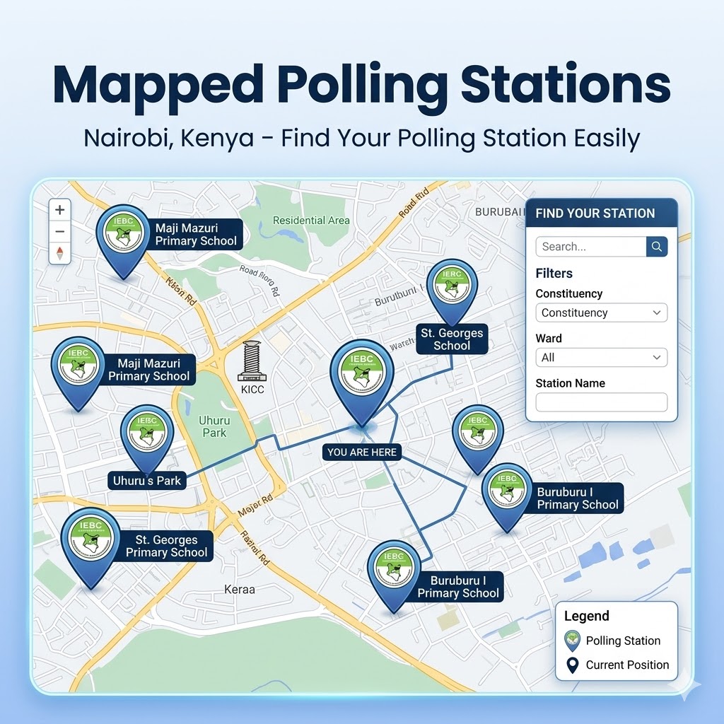 mapped polling stations